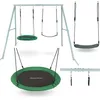 Image de HyperMotion SWING HYP2 Balanc oire Enfant Exte rieur - Aire de Jeux Double avec Sie ge et Nid de Cigogne, Hauteur Re glable 0,85-1,4m, Charge 200kg (2-3 Enfants)