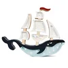 Image de Little Lights Lampe baleine de bateau pour enfants avec minuterie et variateur Bleu marine