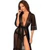 Image de Obsessive Robe Sexy Pour Femmes Estiqua Peignoir, Noir, S-M