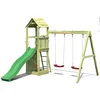 Image de Aire de Jeux en Bois Cynthia avec Balancoire Double Funny