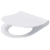 Image de CERSANIT Siège WC City ovale fin en duroplast antibactérien, fermeture douce, un bouton facile à arrêter