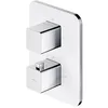 Image de Omnires PM7436CRB, Robinet thermostatique de douche et de baignoire à encastrer Parma, Chrome/white