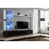 Image de ASM Ensemble Meuble TV Mural - Switch XVIII - 282 Cm X 180 Cm X 40 Cm - Blanc Et Noir