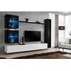 Image de ASM Ensemble Meuble TV Mural - Switch XVIII - 283 Cm X 180 Cm X 40 Cm - Noir Et Blanc