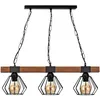 Image de Milagro Lampa wisz ca ULF BLACK/WOOD 3xE27