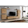 Image de ASM Ensemble Mural - Switch Iv - 1 Vitrine - 1 Banc TV - 2 étagères - Bois