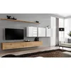 Image de ASM Ensemble Mural - Switch VII - 3 Vitrines Carrées - 2 Bancs TV - 2 étagères - Bois Et Blanc - Modèle 1