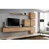 Image de ASM Ensemble Mural - Switch IX - 4 Vitrines Carrées - 2 Bancs TV - 1 étagère - Bois