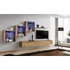 Image de ASM Ensemble Mural - Switch XX - 3 Vitrines - 2 Bancs TV - 1 étagère - Bois