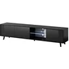 Image de Selsey Meuble TV noir mat/noir brillant 175 x 31,3 x 40,5 cm