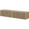 Image de Selsey Meuble TV à suspendre en chêne Artisan noir avec façade laminée Telire 138,6 cm