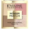 Image de Eveline Cosmetics Wonder Match Palette de visage multifonctionnelle végétalienne avec bronzant, blush, surligneur et poudre de fixation   Parfum chocolat