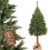 Image de KADAX Sapin de Noël artificiel en PVC - 220 cm - Épicéa avec tronc - Diamètre : environ 110 cm - 42 branches et 11 couronnes - Décoration de Noël (chapeau d'elfe 220 cm)