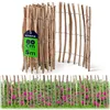 Image de KADAX Clôture de jardin en lattes de noisetier, disponible en différentes tailles, résistant aux intempéries,produit naturel, pour jardin ((4-6 cm), 80 x 500 cm)