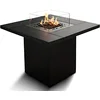 Image de Planika Table de feu à gaz, brasero avec Table, Noir, extérieur, résistant aux intempéries, Jardin et terrasse, cheminée d'extérieur, Four à gaz, Facile à Monter, Couverture Incluse
