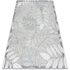Image de rugsx Tapis Structurel Botanic Feuilles, tissé à Plat sur Balcon, terrasse, Salon, Chambre à Coucher, Chambre d'enfant, Bureau - Gris 78x150 cm