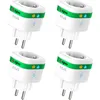 Image de NOUS A7Z ZigBee Lot de 4 prises intelligentes avec surveillance de l'énergie, 16 A, commande vocale, calendrier et minuterie, compatible avec Alexa, Google Home, Home Assistant, Tuya, Hub ZigBee