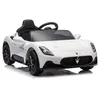 Image de sun baby Voiture à chevaucher Maserati GT Cabrio à partir de 3 ans, Voiture électrique avec fonctions d'éclairage, télécommande, lecteur MP3, USB, Bluetooth (Blanc)