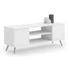 Image de Focus TV-meubel, wit, 135 cm | Scandinavische stijl | Houten poten | Naar de woonkamer