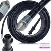 Image de Rosfix Tuyau de nettoyage des canaux, 30 m, 1 + 3 buse, robuste et flexible, raccord baïonnet, 160 bar, 60 °C, compatible avec Kärcher série K, accessoires de nettoyage