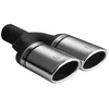 Image de Ulter Sport Embout d'échappement - Ovale Double 95x65mm Incliné - Longueur 200mm (sans silencieux) - Montage ->50mm - Inoxydable