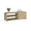 Image de KOBI Viva Meuble TV 110 cm | Style fonctionnel | Pieds en plastique | Meuble autonome (artisan en chêne)
