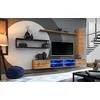 Image de ASM Ensemble Meuble TV Mural Switch Met Iv - L 300 X P 40 X H 170 Cm - Marron