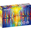 Image de ENJOY-1732   Rainbow Sailboats, puzzle, 1000 pièces