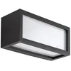 Image de rabalux 77099 LUBLIN Applique murale LED 10 W 4000 K IP54 Aluminium noir plastique blanc H : 11 cm l : 25 cm