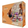 Image de Cleverclixx Kit de construction de circuit à billes Clever dans des couleurs pastel 110 pièces, jouets magnétiques durables, jouets éducatifs, kits extensibles, pour enfants à partir de 3 ans