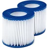 Image de Jilong Lot de 2 filtres de piscine n° II - Pour pompe de piscine - Diamètre intérieur : 106 x 136 mm - Diamètre intérieur : 52 mm - Blanc