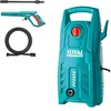 Image de TOTAL - Nettoyeur d'eau à haute pression - Puissance 1400 Watt - Moteur à brosse en carbone - Tuyau et câble de 5 m - Pression maximale 130 Bar