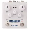 Image de Nux NBK-5 Masamune Booster & Compressor Pedal, Pédale d'effets pour guitare électrique (niveau de Comp, Drive, Blend & Sustain Controls, 4 interrupteurs, alimentation 9 VDC), Blanc