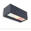Image de Gemini Applique murale d'extérieur LED Smart Home à intensité variable, en aluminium anthracite, contrôle par application, compatible avec Alexa/Google, couleur de lumière réglable