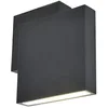 Image de Rialto Applique murale d'extérieur LED moderne en aluminium noir mat avec faisceau lumineux réglable 850 lm 3000 K Applique murale polyvalente avec effet haut et bas