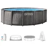 Image de Intex 26742ND 4,57 m x 1,22 m Greywood Prism Frame Premium Pool Set (Includes Filter Pump, Safety Ladder, Ground Cloth, Pool Cover)