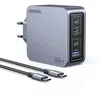Image de UGREEN Nexode Pro 160W GaN Charger with USB-C Cable Universel Noir, Gris Secteur Charge Rapide Intérieure