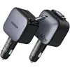 Image de Chargeur allume cigare UGREEN Retractable USBC/USBA Noir 60W