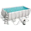 Image de Bestway 56457 Piscine Hors Sol Power Steel  412 X 201 X 122cm, Filtre à Sable, Échelle