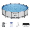 Image de Bestway Steel Pro Max Frame Kit complet avec pompe filtrante Gris clair Ø 457 x 107 cm