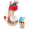 Image de Dinette bois set machine expresso service blanc Hape® - HP3146