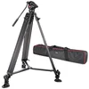 Image de VILTROX VX-18M Trépied professionnel en alliage d'aluminium robuste pour caméra vidéo caméscope panoramique avec tête de glissement fluide pour enregistreur vidéo reflex numérique, 188 cm