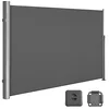 Image de SONGMICS Store latéral en aluminium extensible 200 x 350 cm, brise-vue, protection solaire, opaque, store latéral, pour balcon, terrasse, jardin, anthracite GSA205G