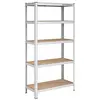 Image de SONGMICS Étagère de Rangement à 5 Niveaux, 40 x 90 x 180 cm, Capacité 875 kg, Planches Réglables, Style Industriel, pour Cuisine, Salon, Argent GLR40SV