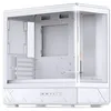 Image de Jonsbo D200 Boîtier PC Micro ATX blanc   Mini tour compacte en aluminium avec panneau latéral en verre trempé, débit d'air élevé, prise en charge ITX/M-ATX, USB 3.0 avant, design minimaliste élégant