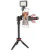 Image de Boya Kit de vlogging avancé   Microphone vidéo, lumière vidéo LED haute puissance, mini trépied avec poignée d'extension, support de griffe, pare-brise   Kit de démarrage Vlogger   Kit YouTuber