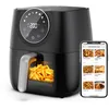 Image de joyami Airfryer Friteuse à air chaud, taille XXL, 5,7 l, sans graisse, avec contrôle à écran tactile, 100 recettes gratuites, fenêtre transparente, 8 programmes, 1700 W, noire
