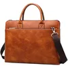 Image de MCUVOD Briefcase Les Hommes Porte-Documents Mis pour 14 Pouces Ordinateur Portable Business Sacs Sacs À Main en Cuir Bureau Sacs À Bandoulière Grande Capacité