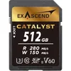 Image de Exascend Catalyst Carte mémoire SDXC UHS-II V60 512 Go 4K UHD jusqu'à 150 Mo/s Vitesse d'écriture UHS-II Classe 10, U3, V60