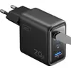 Image de Chargeur INIU 70W pliable Leopard 2 USB-C + USB-A Noir